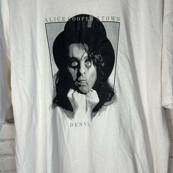 Alice Cooper’s Town Photo White Band T Concert Shirt size XXL Art for Redemption - Picture 2 of 7